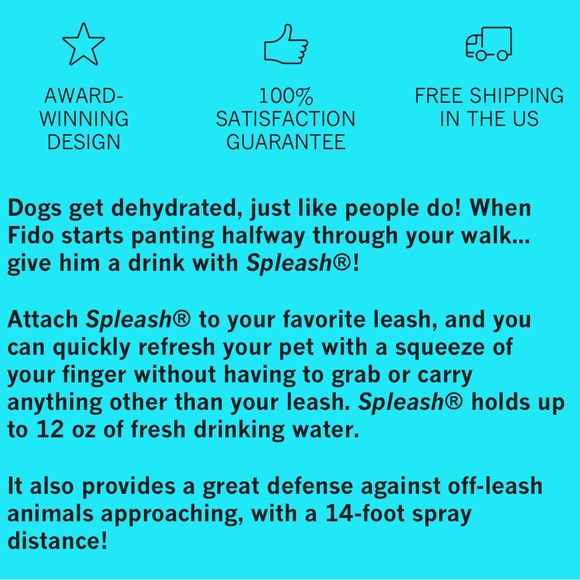 Splash - ๐ all in one dog leash, handle with water cup and spray - Picture 3 of 11